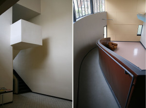 The stairs and ramp of Maison La Roche